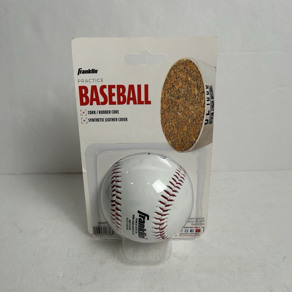 Franklin Sports MLB Official League Synthetic Cover Practice Baseball